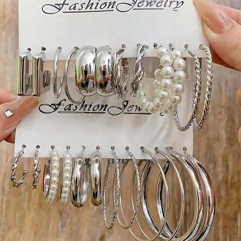 Gold Plated Hoop Earrings (Set of 3)